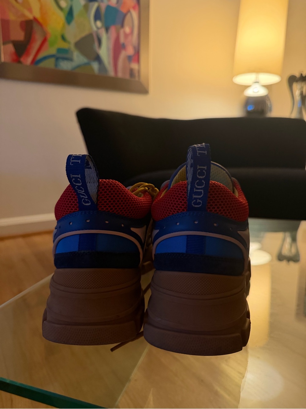 Gucci Blue & Brown Chunky Sneaker - Picture 4 of 6